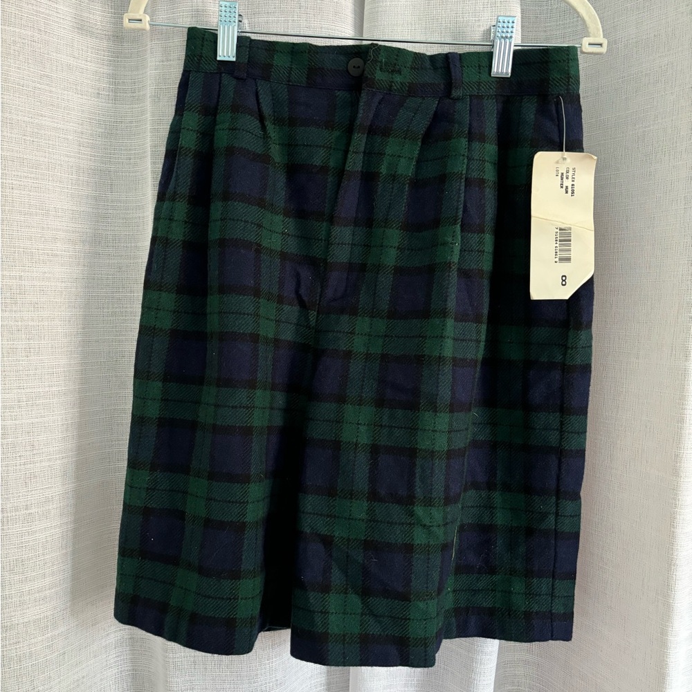 Vintage Recycled Wool Tartan Shorts